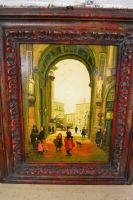 dipinto raffigurante galleria di milano